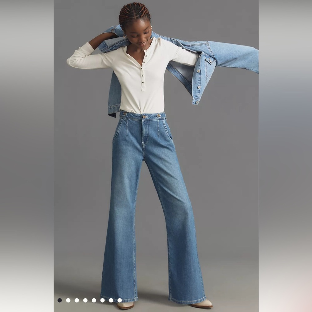 Pilcro Tower Flare Mid-Rise Jeans